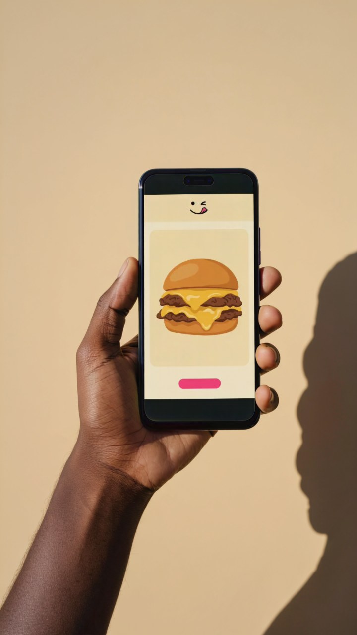 Preview of a real app screen placed inside a handheld phone